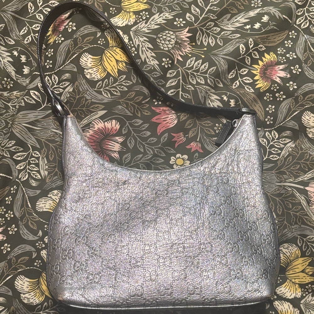 Gucci Silver Shoulder Bag